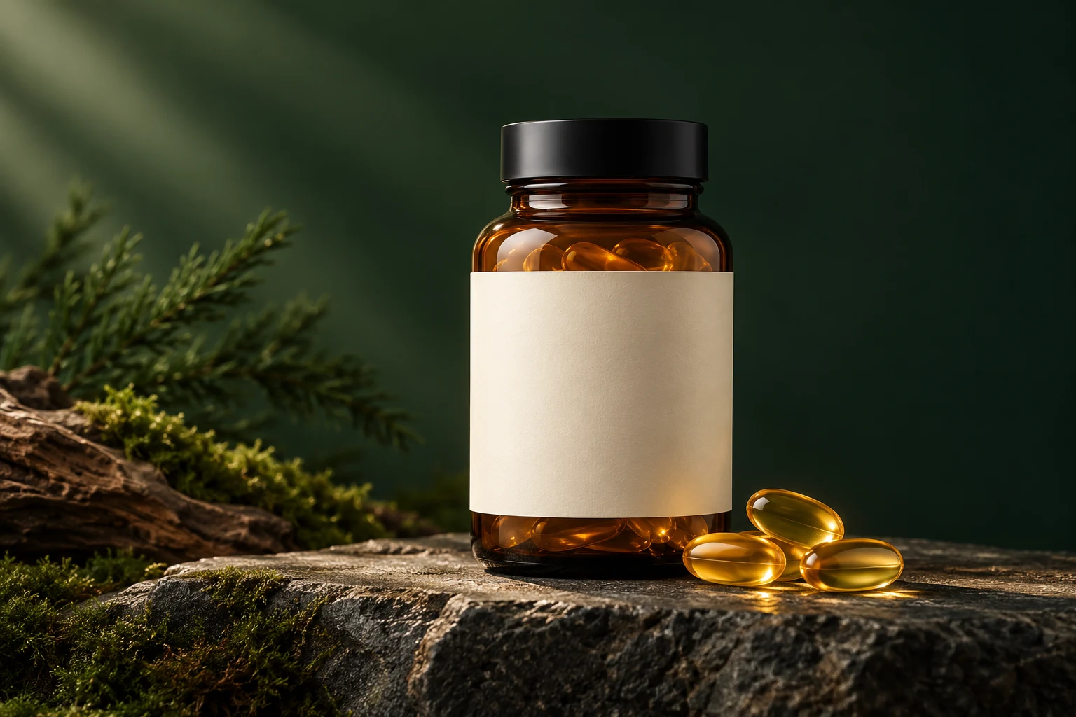 Omega-3 bottle packaging concept