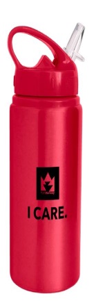 Red PURENorway aluminium drinking bottle